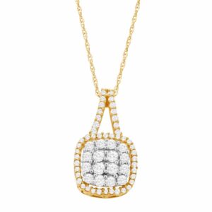 1/2 ct Diamond Cushion Pendant