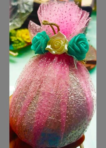 Coconut Decor with net and foil ( set of 5 units)