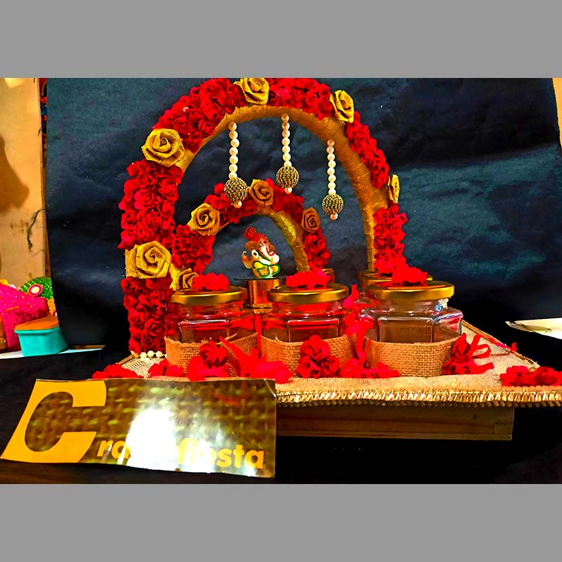 Ganesha Arch Dry Fruit Platters