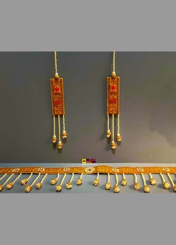 Door top decoration & hanging set, Golden embroidery themed