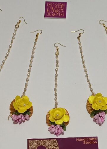 Golden Fabric Forehead decoration (Mangkita) ( set of 8 units)