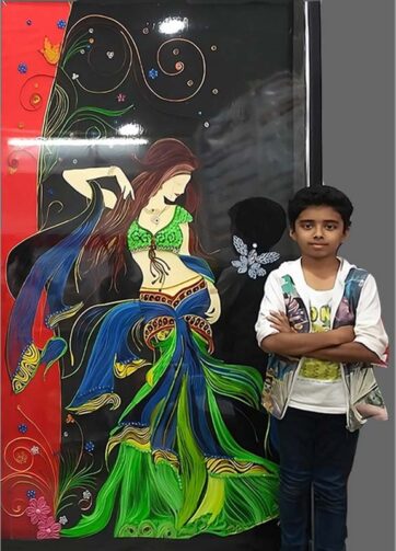 Quelling frame ‘lady in Indian dress’ Large