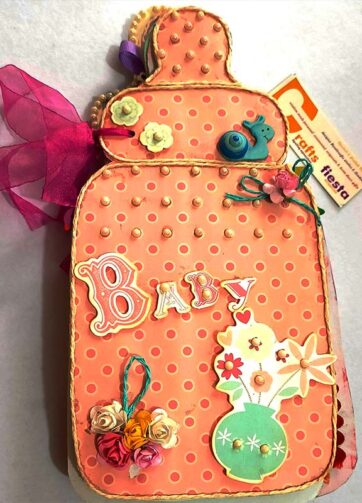Scrapbook album Milk bottle shaped