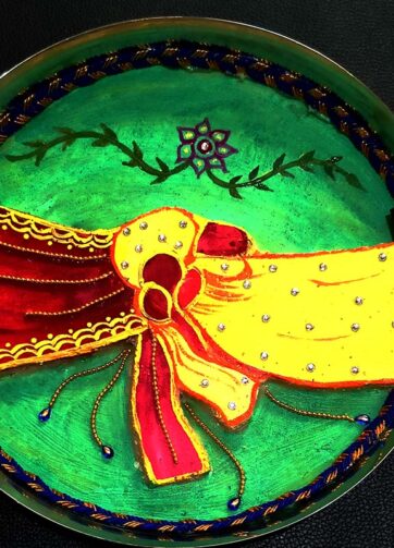 3D edible sweets wedding couple’s trousseau knot themed